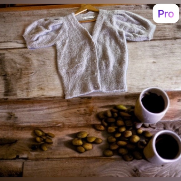 ASTR the label Light Mauve Fluffy buttons Jacket XS nylon and Acrylique - Picture 7 of 16